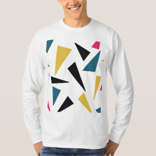 Camiseta Padrão geométrico moderno, alegre, divertido e v