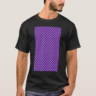 Camiseta Padrão Geométrico Polkadot, de 1980, Roxo e
