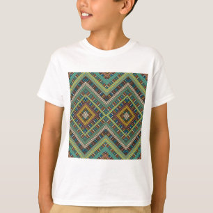 Camiseta Padrão Geométrico Tribal Boho Étnico Aztec
