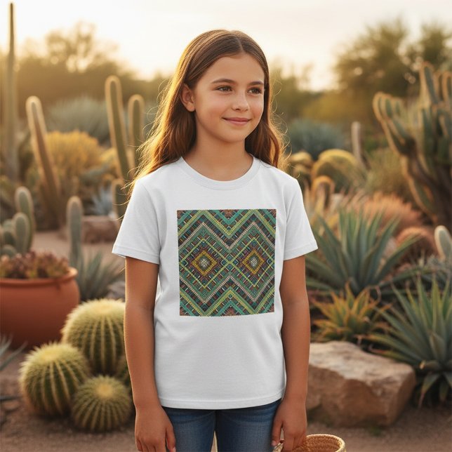 Camiseta Padrão Geométrico Tribal Boho Étnico Aztec (Criador carregado)