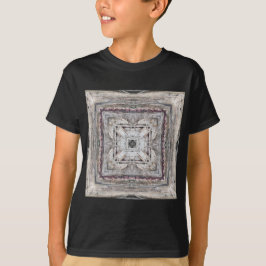 Camiseta Padrão Inspirado Aztec bonito Tingido Rosa