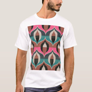 Camiseta Padrão Invisível do Estilo Sessenta Retroativo