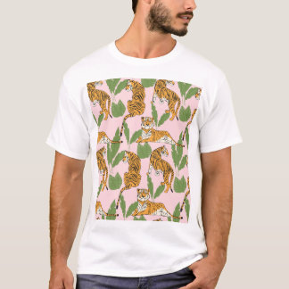 Camiseta Padrão Invisível do Tigre: Estilo de Vintage Exóti