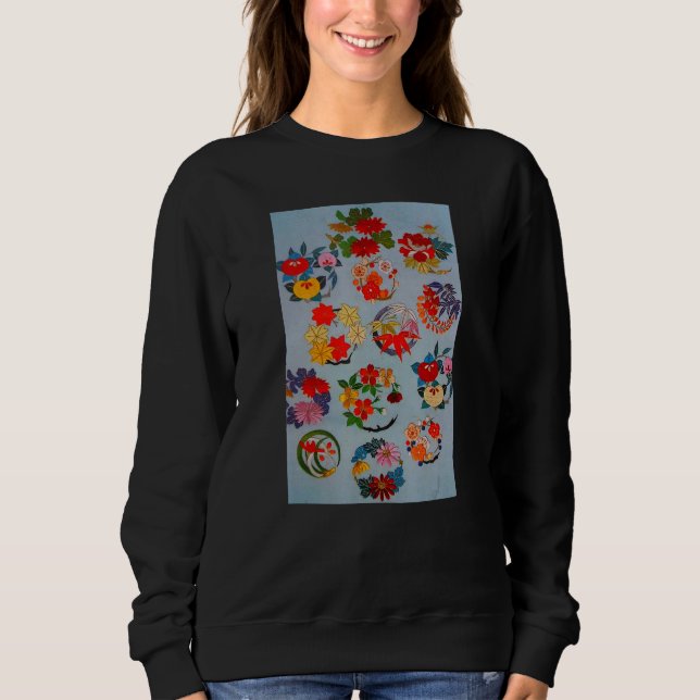 Camiseta Padrão Japonês Kimono Flower Design 1 (Frente)
