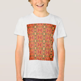 Camiseta Padrão laranja e verde