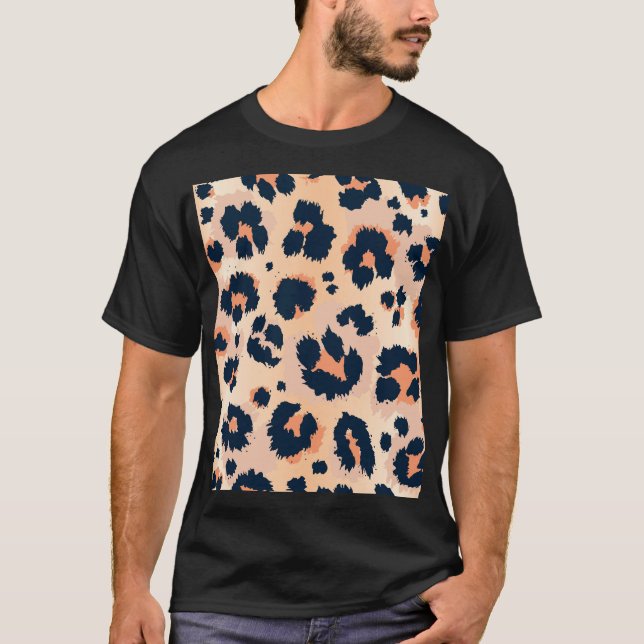 Camiseta Padrão Leopardo: Design engraçado sem carne (Frente)