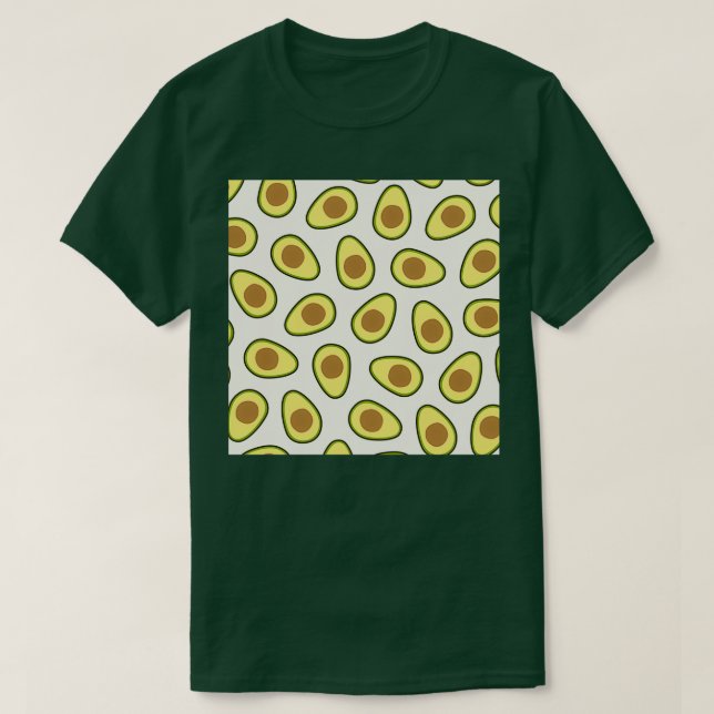 Camiseta Padrão médio de abacate (Frente do Design)