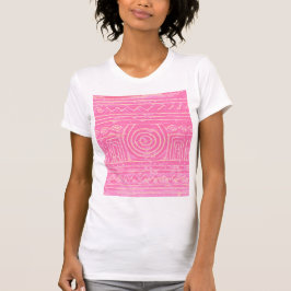Camiseta Padrão Mesopotâmico Sumeriano Antigo Rosa