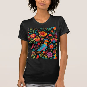 Camiseta Padrão mexicano colorido