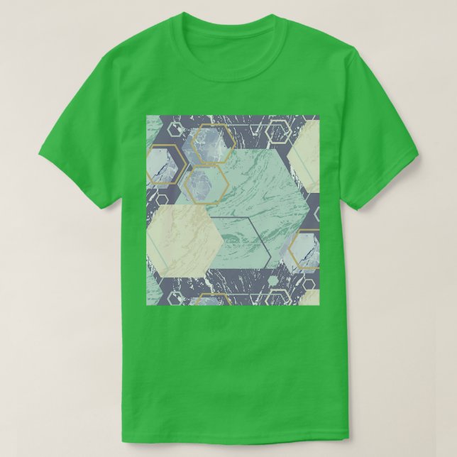 Camiseta Padrão moderno do médio século geométrico (Frente do Design)