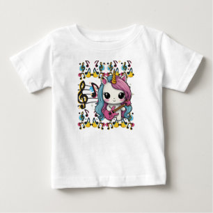 Camiseta Padrão Musical do Unicórn