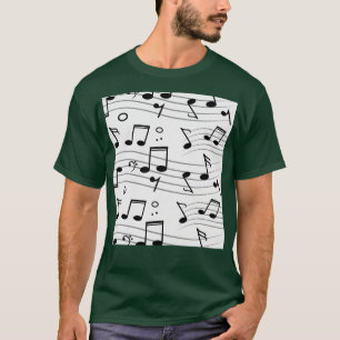 Camiseta Padrão Musical Notes