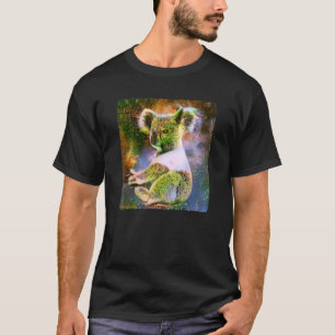 Camiseta Padrão Natural da Floresta Verde de Koala Cute Koa