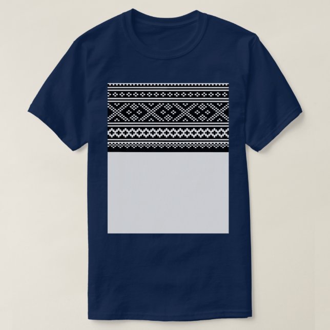 Camiseta padrão norueguês de tricô a partir do gráfico sete (Frente do Design)