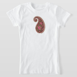 Camiseta Padrão Paisley Design Floral Vintage  