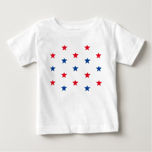 Camiseta Padrão Patriótico de estrelas brancas azuis 4 de