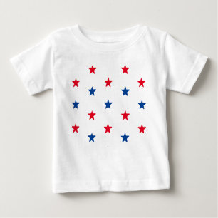 Camiseta Padrão Patriótico de estrelas brancas azuis 4 de j