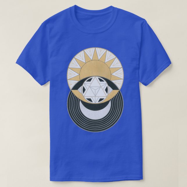 Camiseta Padrão pequeno do dia e da noite (Frente do Design)