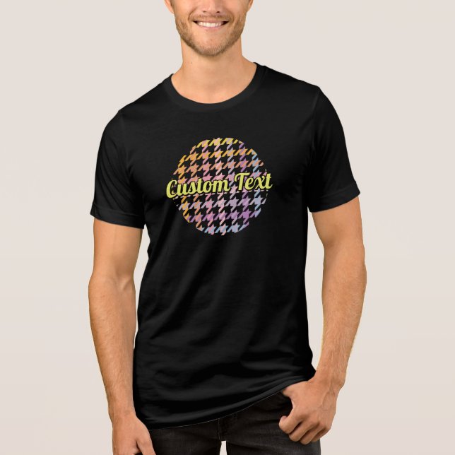 Camiseta Padrão Rainbow Houndstooth (Frente)
