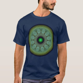 Camiseta Padrão redondo fractal oriental