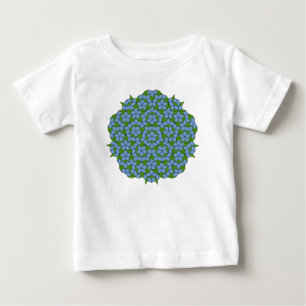 Camiseta Padrão Rhombus Penrose Verde e Azul