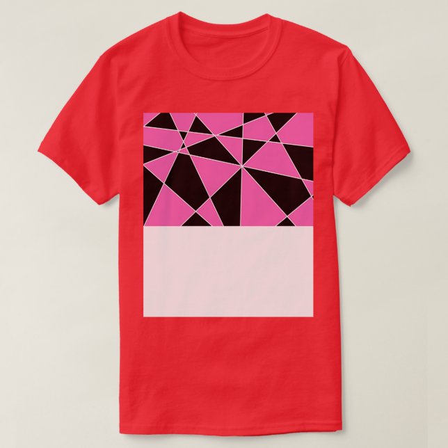Camiseta Padrão Rosa E Preto (Frente do Design)