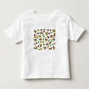 Camiseta Padrão Rustic Olive and Olive Leaves