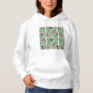 Camiseta Padrão sem costura com botões de flores de primave