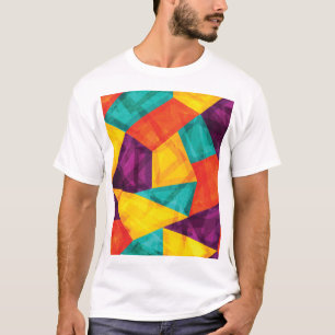 Camiseta Padrão Sem Costura do Mosaico Brilhante