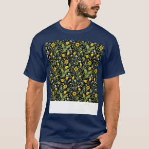 Camiseta Padrão sem costura floral Boho Flor Rosa Bonito Wi