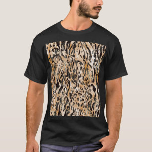 Camiseta Padrão Têxtil do Medidor Leopardo Colorido