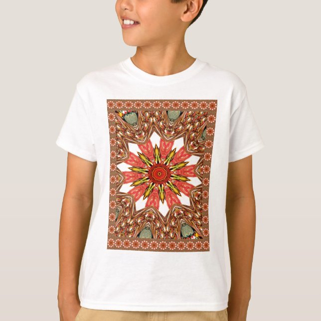 Camiseta Padrão tradicional asiático africano (Frente)