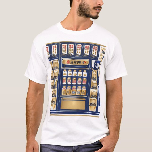 Camiseta Padrão Tradicional Japonês Design Textil Sem Costu (Frente)