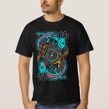 Padrão tribal mitologia boho Xolotl Axolote Asteca