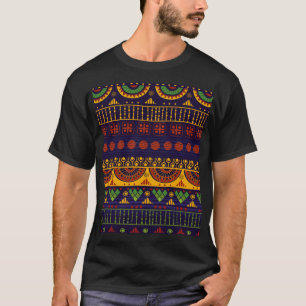 Camiseta Padrão tribal, versátil para vários usos.