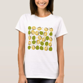 Camiseta Padrão Tropical de Colza de Verão - Fruta exótica