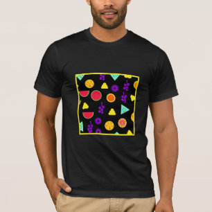 Camiseta Padrão Tropical de Neon Paradise
