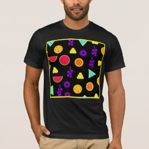 Camiseta Padrão Tropical de Neon Paradise