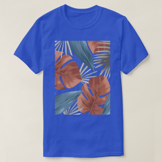 Camiseta Padrão tropical do Vintage design (Frente do Design)
