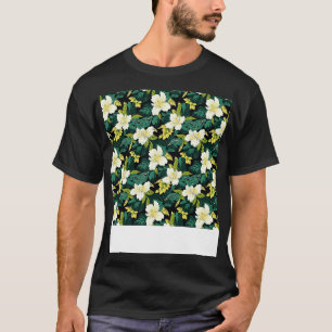 Camiseta Padrão tropical sem costura havaiano Hibiscus Mons