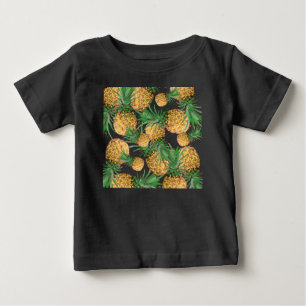 Camiseta Padrão Tropical Yummy Pineapple