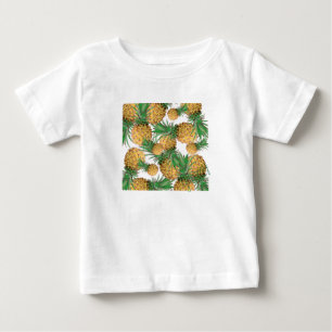Camiseta Padrão Tropical Yummy Pineapple