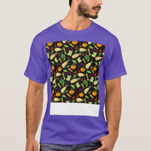 Camiseta Padrão Vegetal Sem Costura Veggie Leafy Green Sala