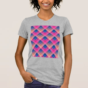 Camiseta Padrão xadrez com coloração zigue-zague