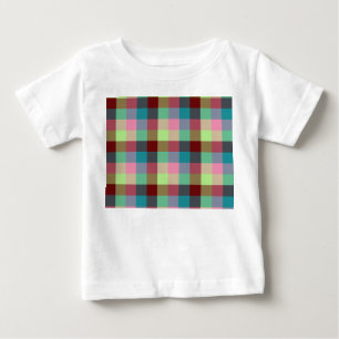 Camiseta Padrão xadrez geométrico moderno colorido contínuo