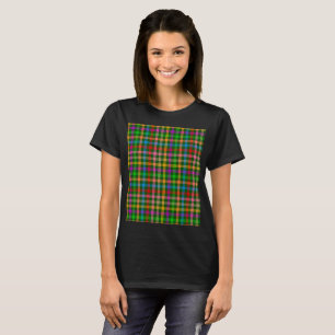 Camiseta Padrão Xadrez Gingham Verde Colorido