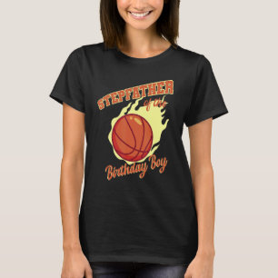 Camiseta Padrasto Da Família B De Basquete Birthday Boy