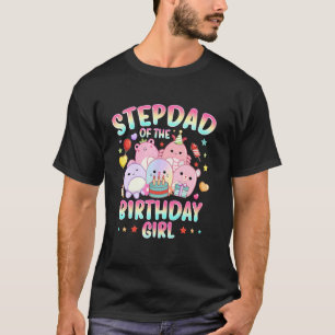 Camiseta Padrasto Da Menina Do Aniversário Esquadrão Squish