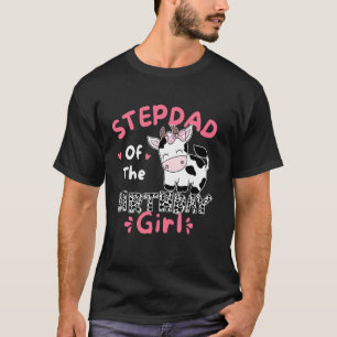Camiseta Padrasto Da Vaca Da Fazenda De Aniversário Família