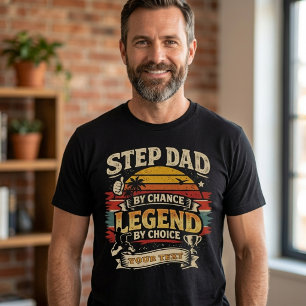 Camiseta Padrasto Por Acaso Lenda Por Escolha Retrô